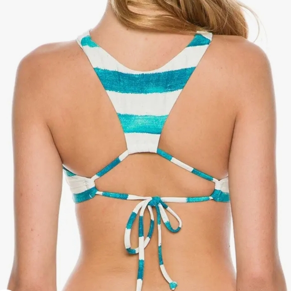 BILLABONG Women's Maldive Stripe Halter High Neck Bikini - Picture 7 of 7